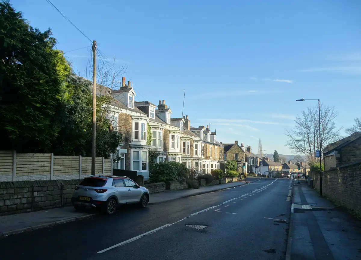 Victorian houses along Osborne Road in Nether Edge, Sheffield